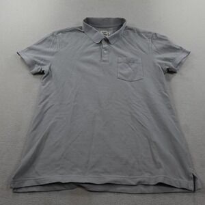Flint and Tinder Pique Polo Shirt Mens Medium Gray Short Sleeve Golf Casual